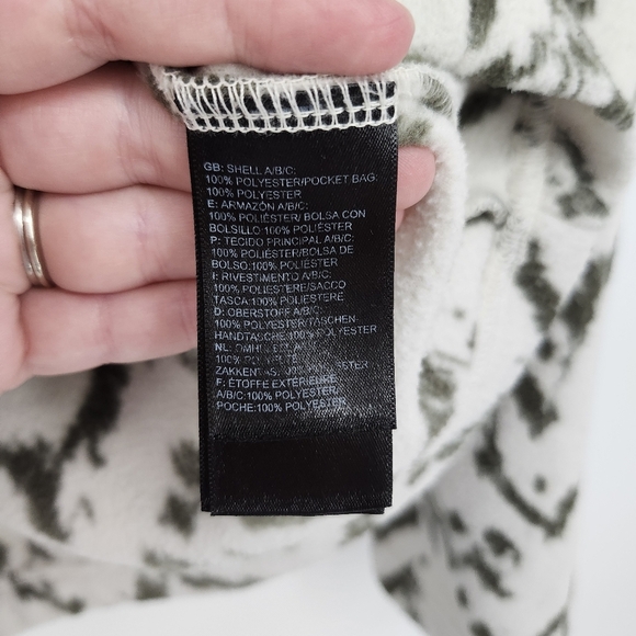 The North Face Mens Half Zip Size M Navy Softshell Printed Fleece Winter Outdoor - Picture 6 of 8